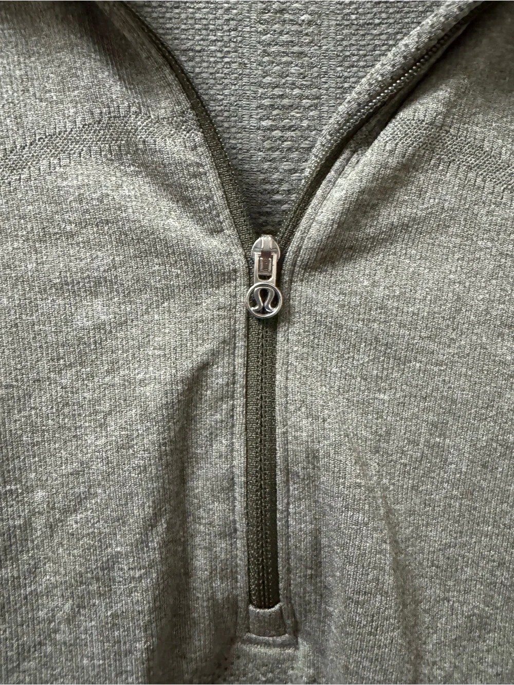 lululemon athletica Olive Green Half-Zip Long Sleeve Top